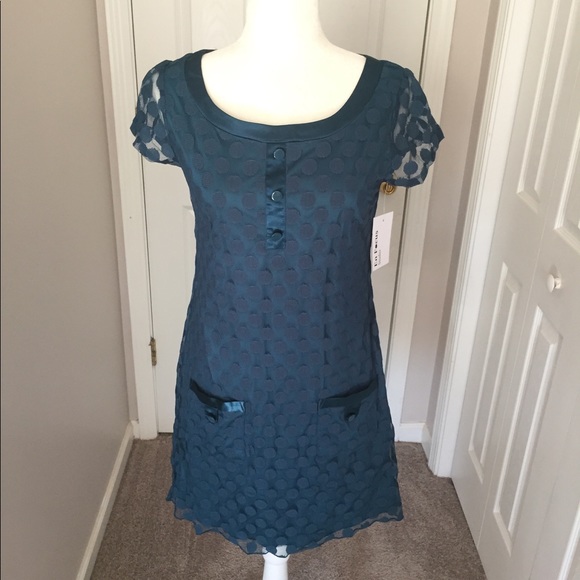 Blue polka dot dress - Picture 1 of 2